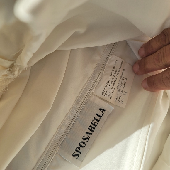 Sposabella Demetrios Ivory Cafe Wedding Dress - Picture 4 of 6